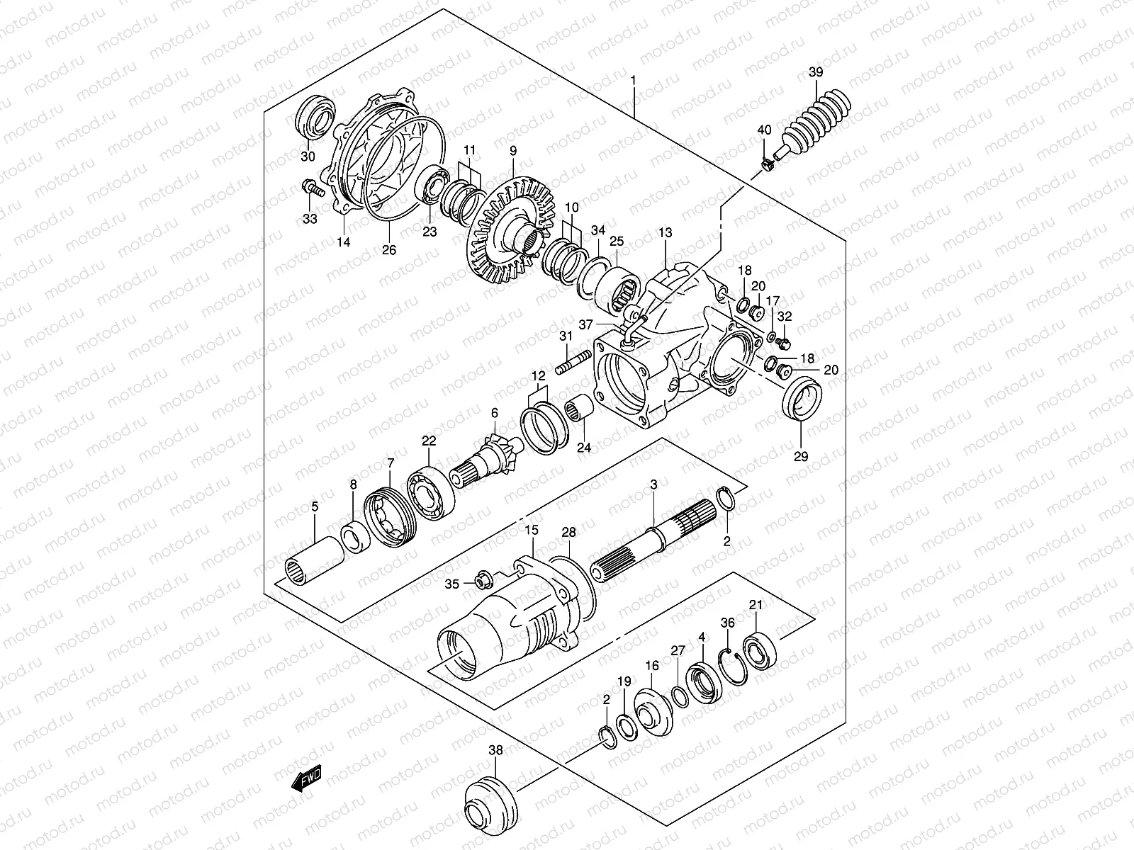 FINAL BEVEL GEAR (REAR)(MODEL K4/K5/K6/K7)