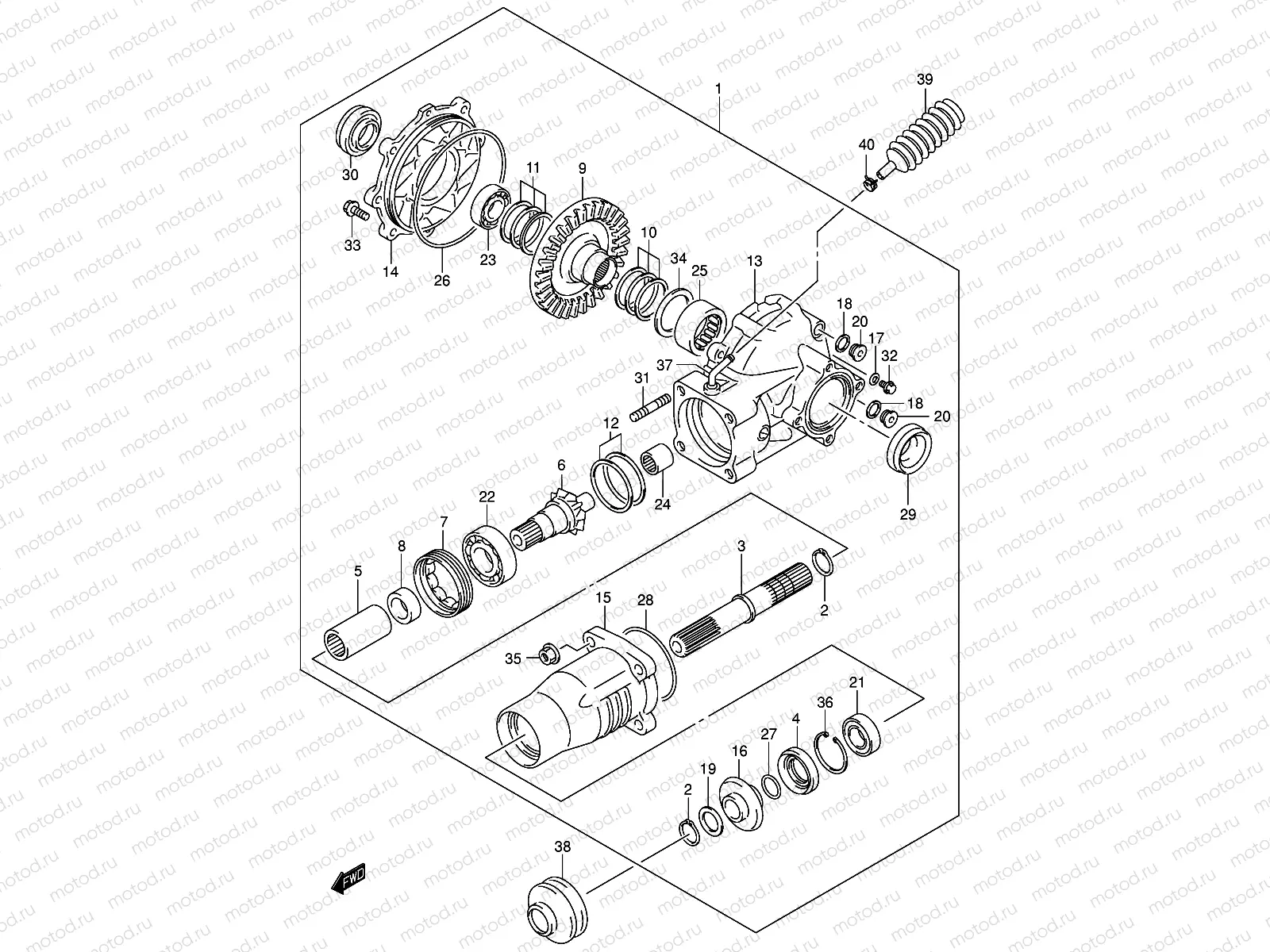 FINAL BEVEL GEAR (REAR)(MODEL K4/K5/K6/K7)
