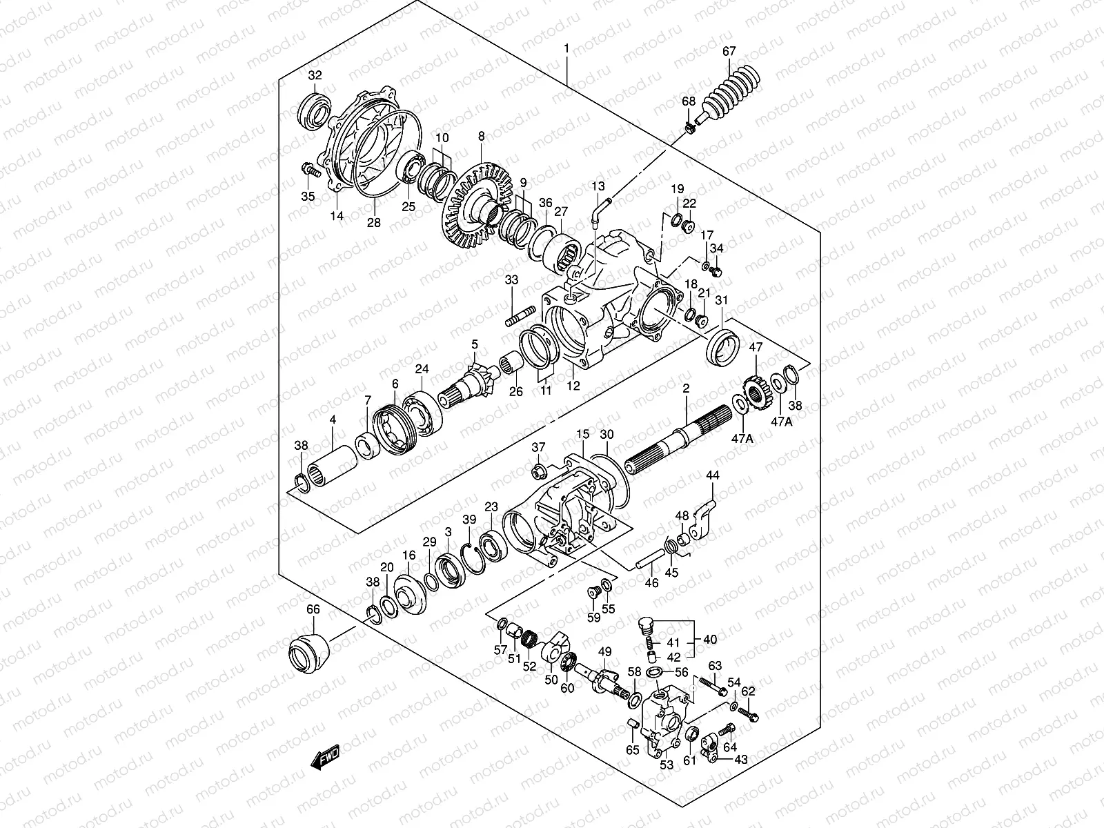 FINAL BEVEL GEAR (REAR)(MODEL K5/K6/K7)
