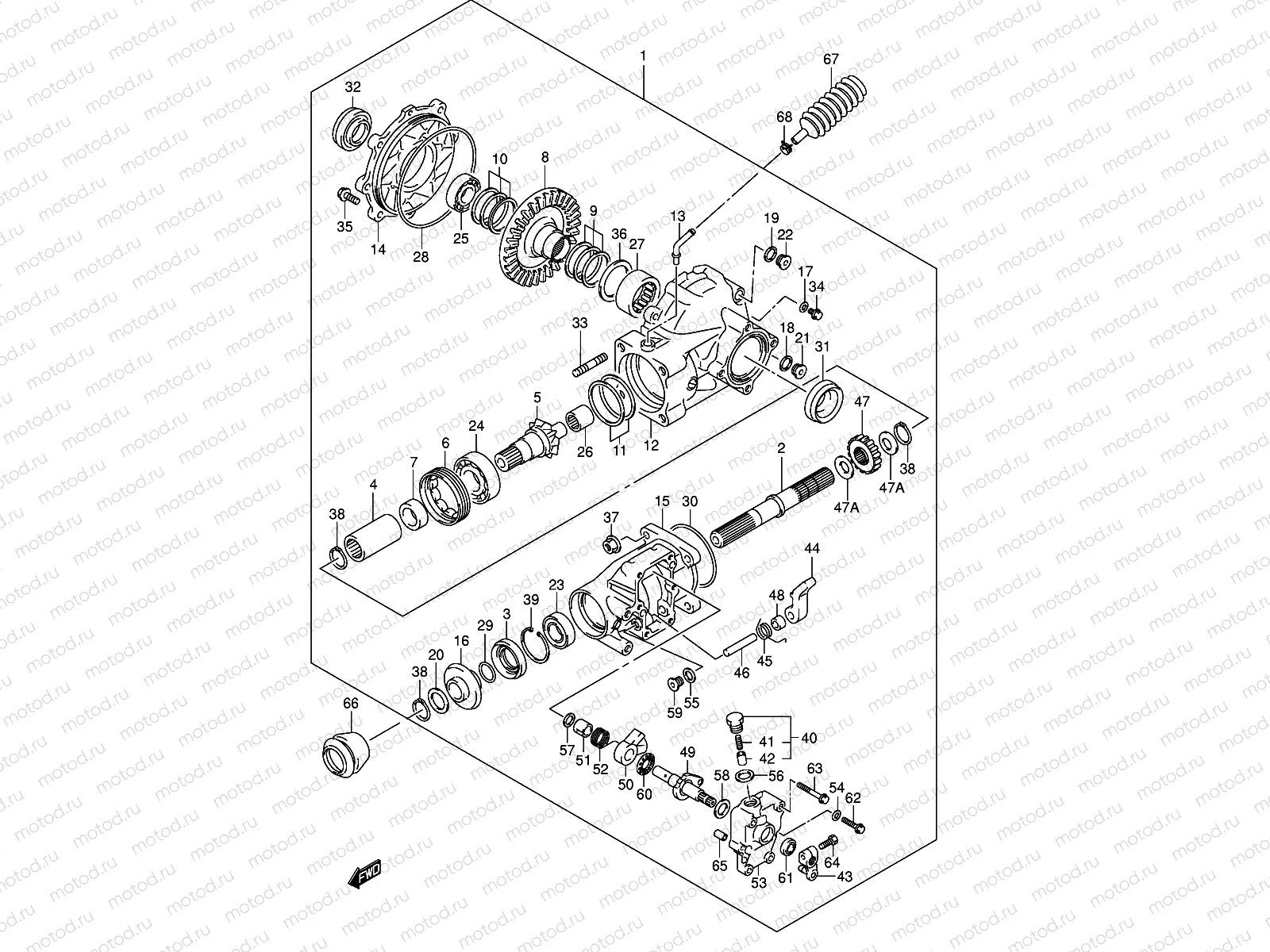 FINAL BEVEL GEAR (REAR)(MODEL K5/K6/K7)