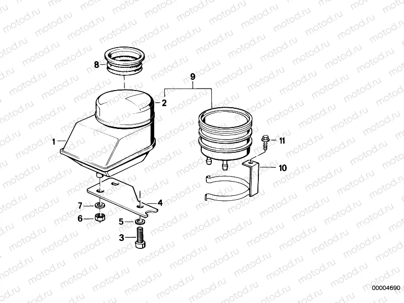 Fluid container rear