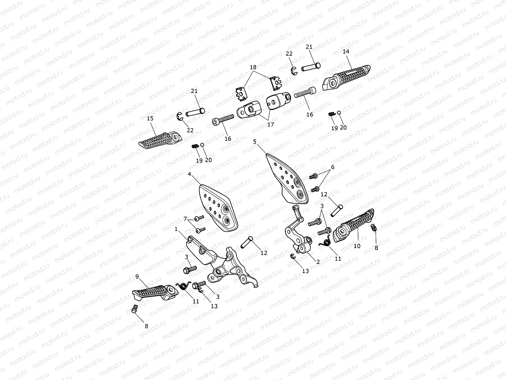 Foot Controls - Dual Seat