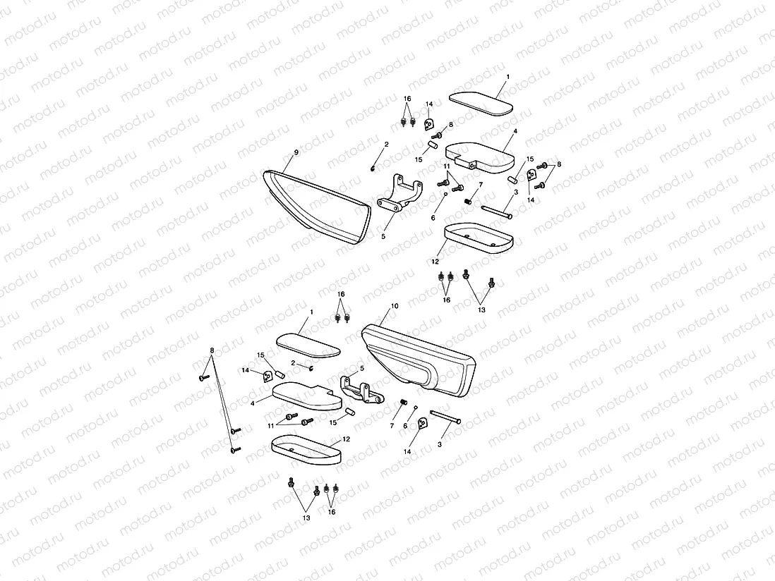 Foot Controls - Pillion