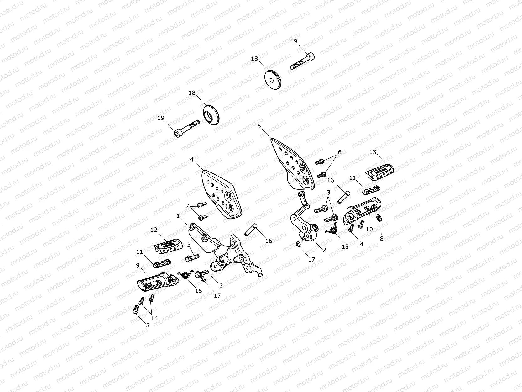 Foot Controls - Single Seat