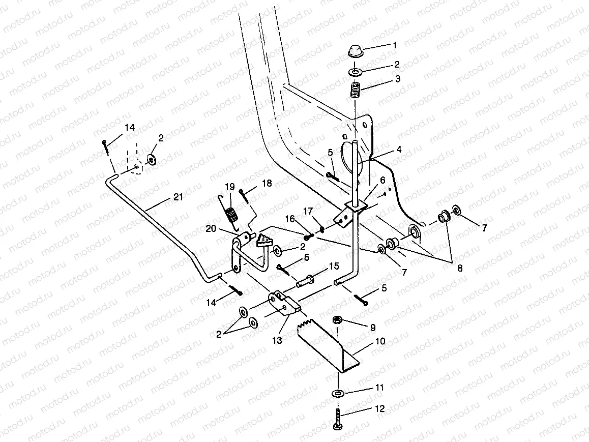 FOOT PEDAL and PARKING BRAKE 6X6 400L NORWEGIAN N968740 (4935963596C001) | FOOT PEDAL and PARKING BRAKE 6X6 400L NORWEGIAN N968740 (4935963596C001)