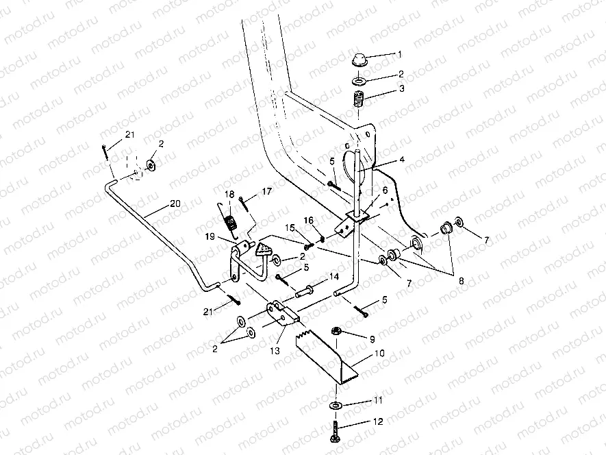 FOOT PEDAL and PARKING BRAKE ASSEMBLY 6x6 400L - SWEDISH S958740 and  NORWE (4930273027A010) | FOOT PEDAL and PARKING BRAKE ASSEMBLY 6x6 400L - SWEDISH S958740 and  NORWE (4930273027A010)