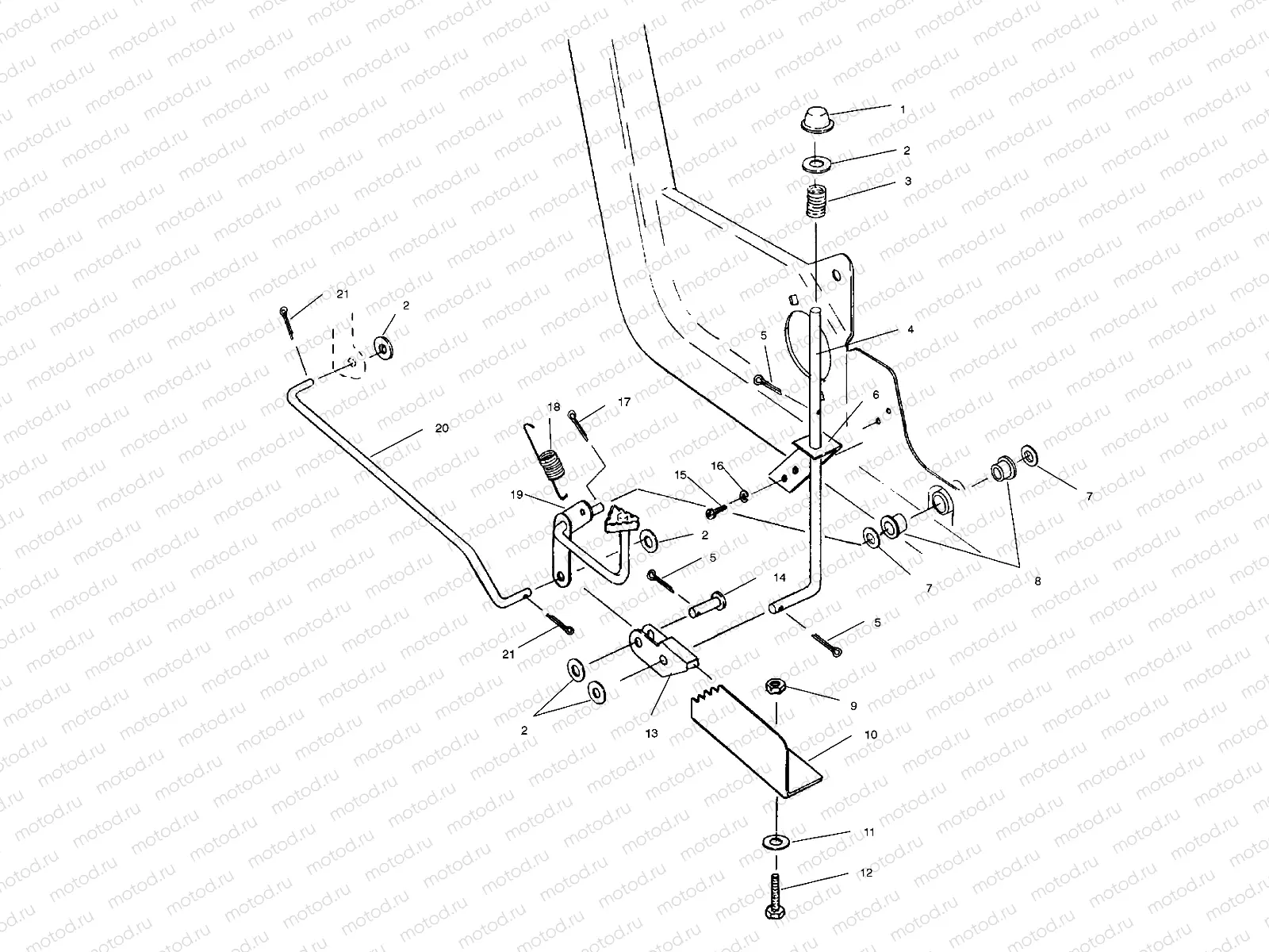 FOOT PEDAL and PARKING BRAKE ASSEMBLY - S958144 (4926862686c014) | FOOT PEDAL and PARKING BRAKE ASSEMBLY - S958144 (4926862686c014)
