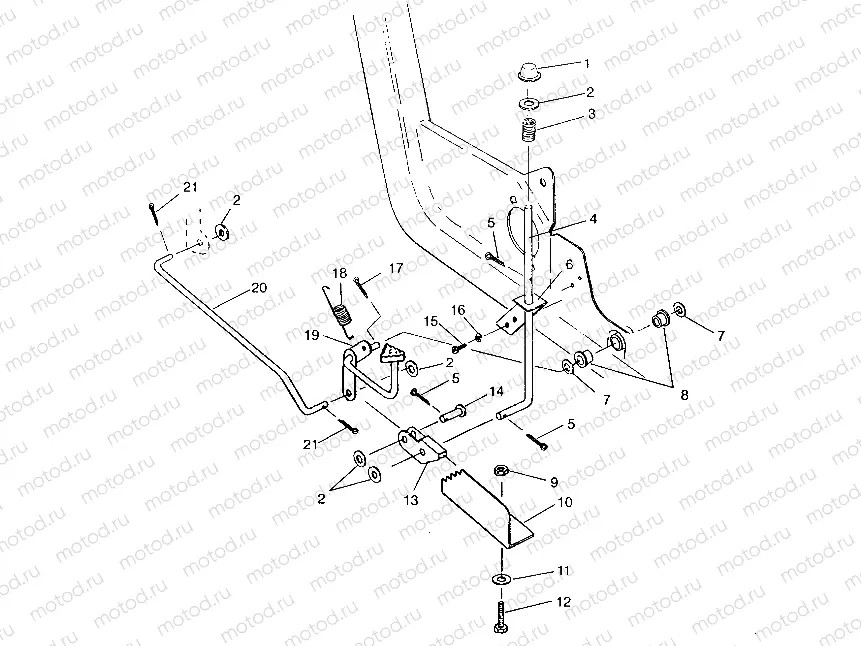 FOOT PEDAL and PARKING BRAKE  ASSEMBLY SWEDISH 4x4 400L S948140 (4926912691A009) | FOOT PEDAL and PARKING BRAKE  ASSEMBLY SWEDISH 4x4 400L S948140 (4926912691A009)