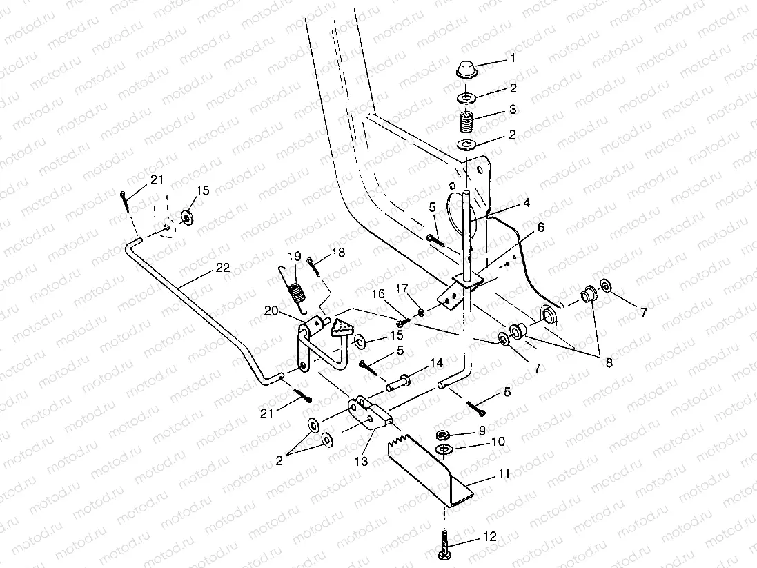 FOOT PEDAL and PARKING BRAKE NORWEGIAN BIG BOSS 6X6 400L N97AE38D (4940814081D01A) | FOOT PEDAL and PARKING BRAKE NORWEGIAN BIG BOSS 6X6 400L N97AE38D (4940814081D01A)