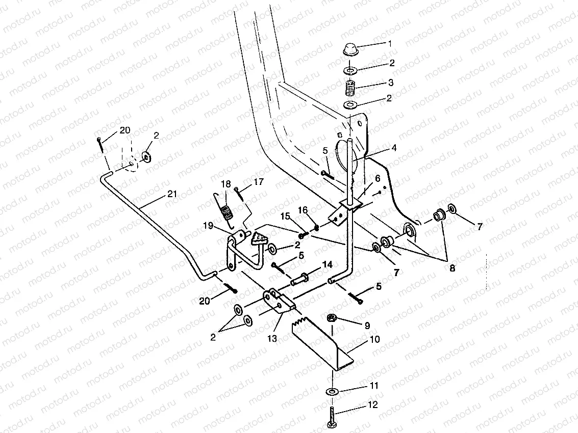 FOOT PEDAL and PARKING BRAKE Swedish Magnum 4x4 S968144 (4936053605C013) | FOOT PEDAL and PARKING BRAKE Swedish Magnum 4x4 S968144 (4936053605C013)