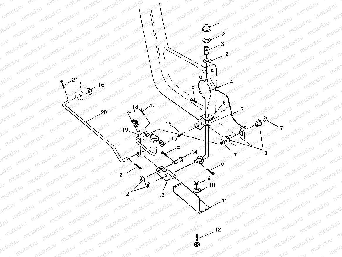 FOOT PEDAL and PARKING BRAKE Swedish Magnum 6X6 S97AE42E (4940754075C002) | FOOT PEDAL and PARKING BRAKE Swedish Magnum 6X6 S97AE42E (4940754075C002)