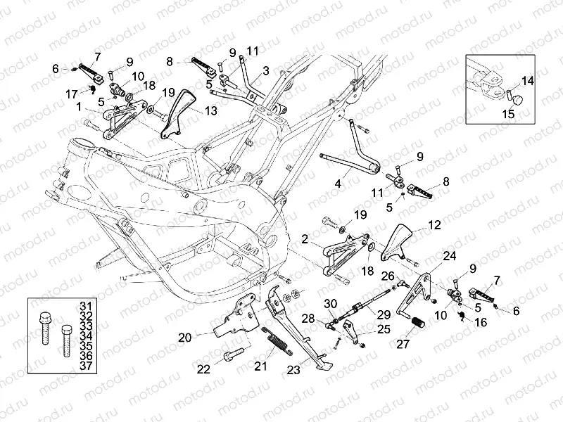 Foot rests - Lateral stand