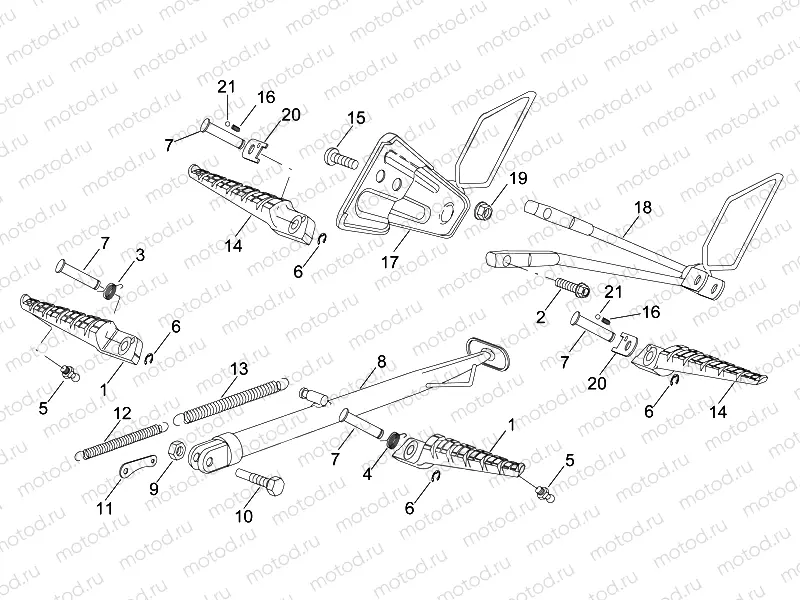 Foot rests - Lateral stand
