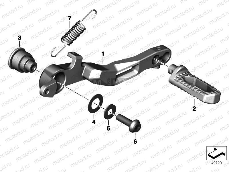 FOOTBRAKE LEVER, MACHINED