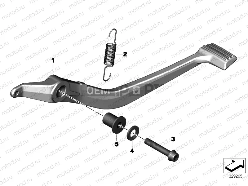 FOOTBRAKE LEVER WITH LINKAGE FRAME