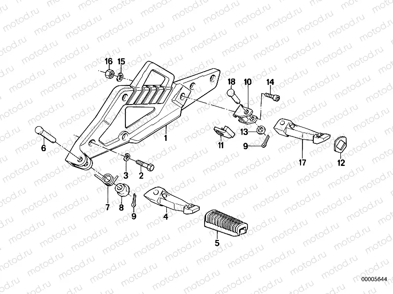 Footpeg plate/footpeg