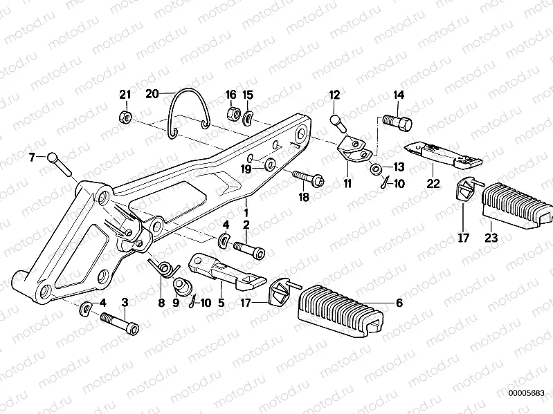 Footpeg plate/footpeg