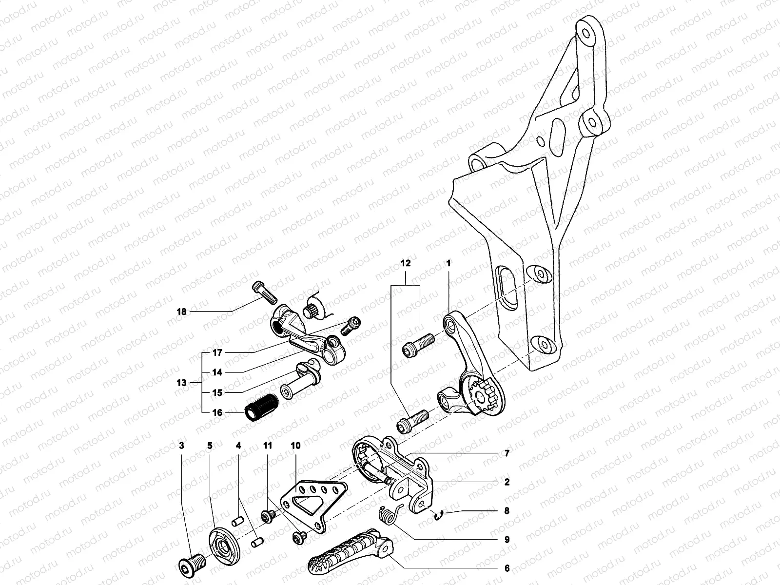 Footrest Assembly Left