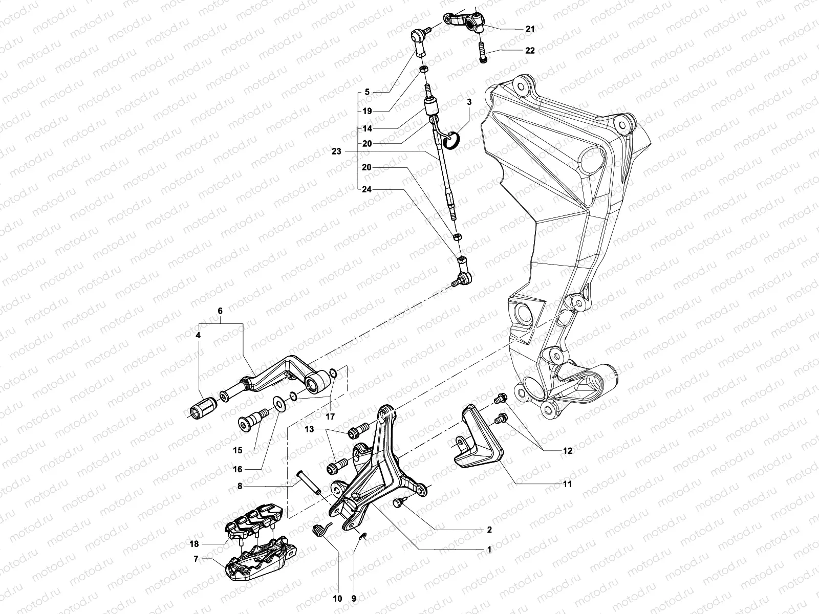 Footrest Assembly Left