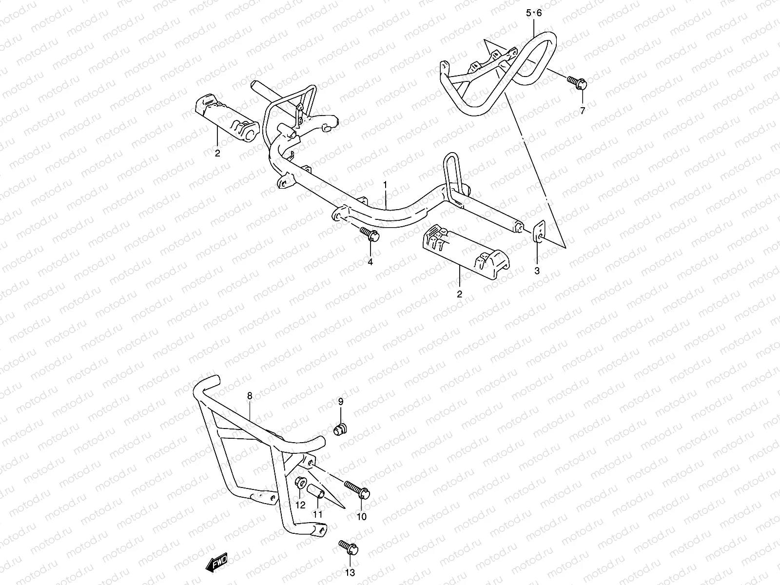 FOOTREST (MODEL K2/K3/K4/K5/K6 P3)