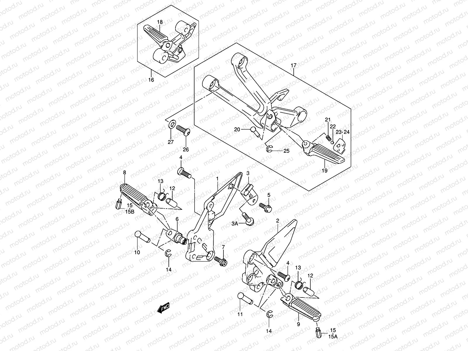FOOTREST (MODEL K4/K5)