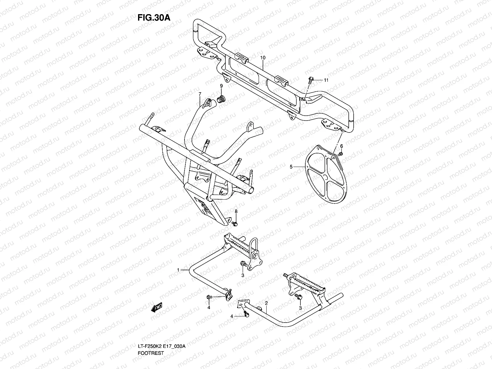FOOTREST (MODEL K6 E4)
