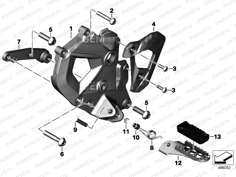 FOOTREST PLATE/FOOTREST FRONT LEFT