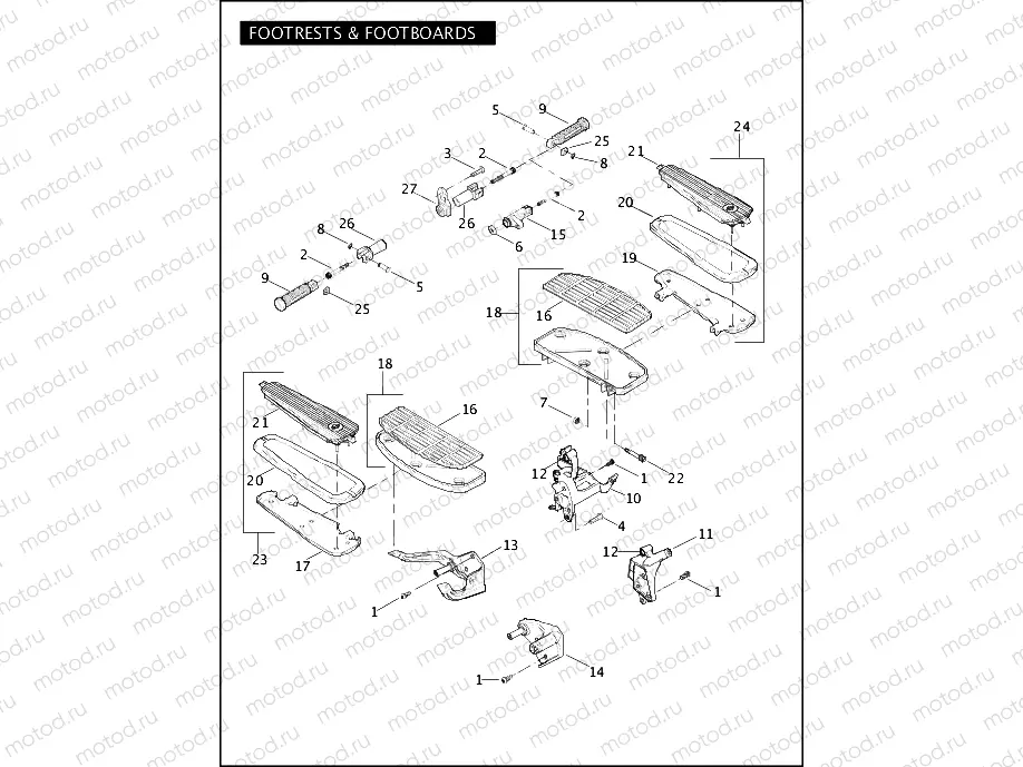 FOOTRESTS & FOOTBOARDS