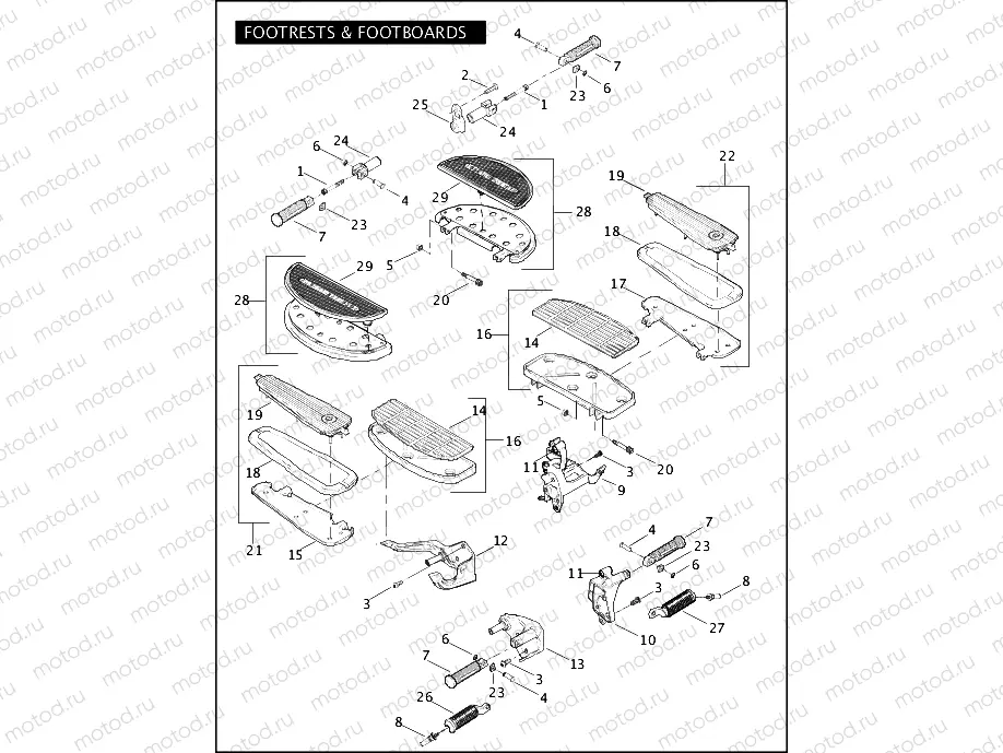 FOOTRESTS & FOOTBOARDS