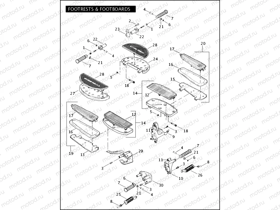 FOOTRESTS & FOOTBOARDS