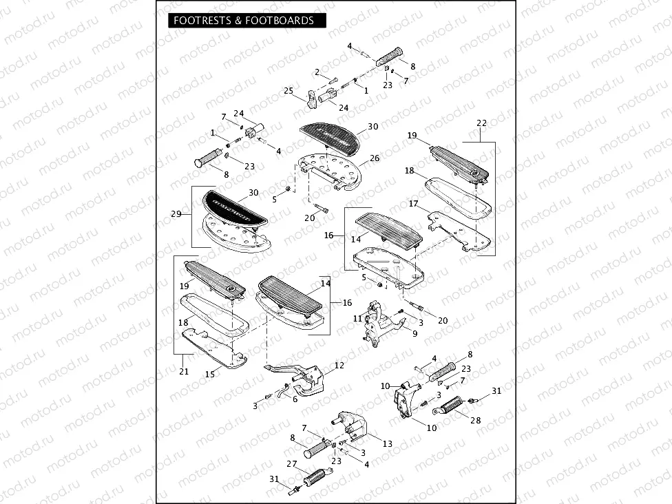FOOTRESTS & FOOTBOARDS