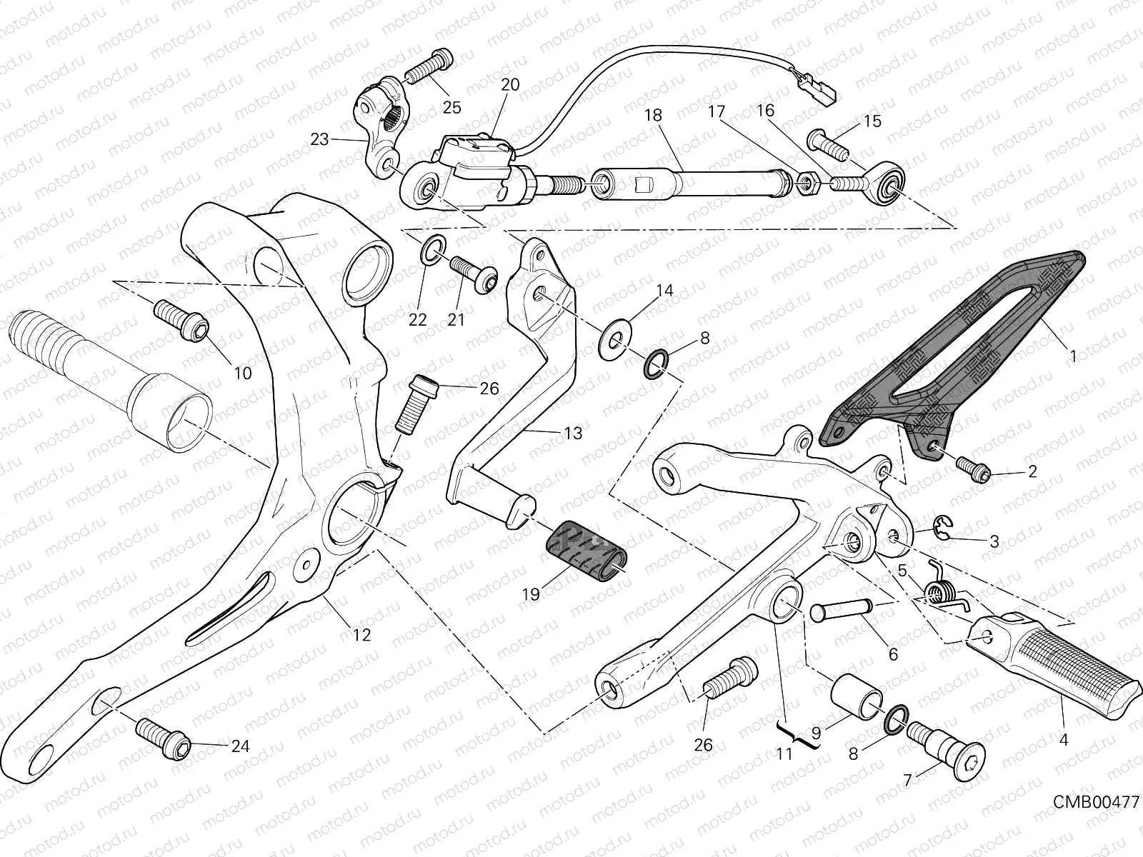 FOOTRESTS, LEFT [MOD:1299R FE]