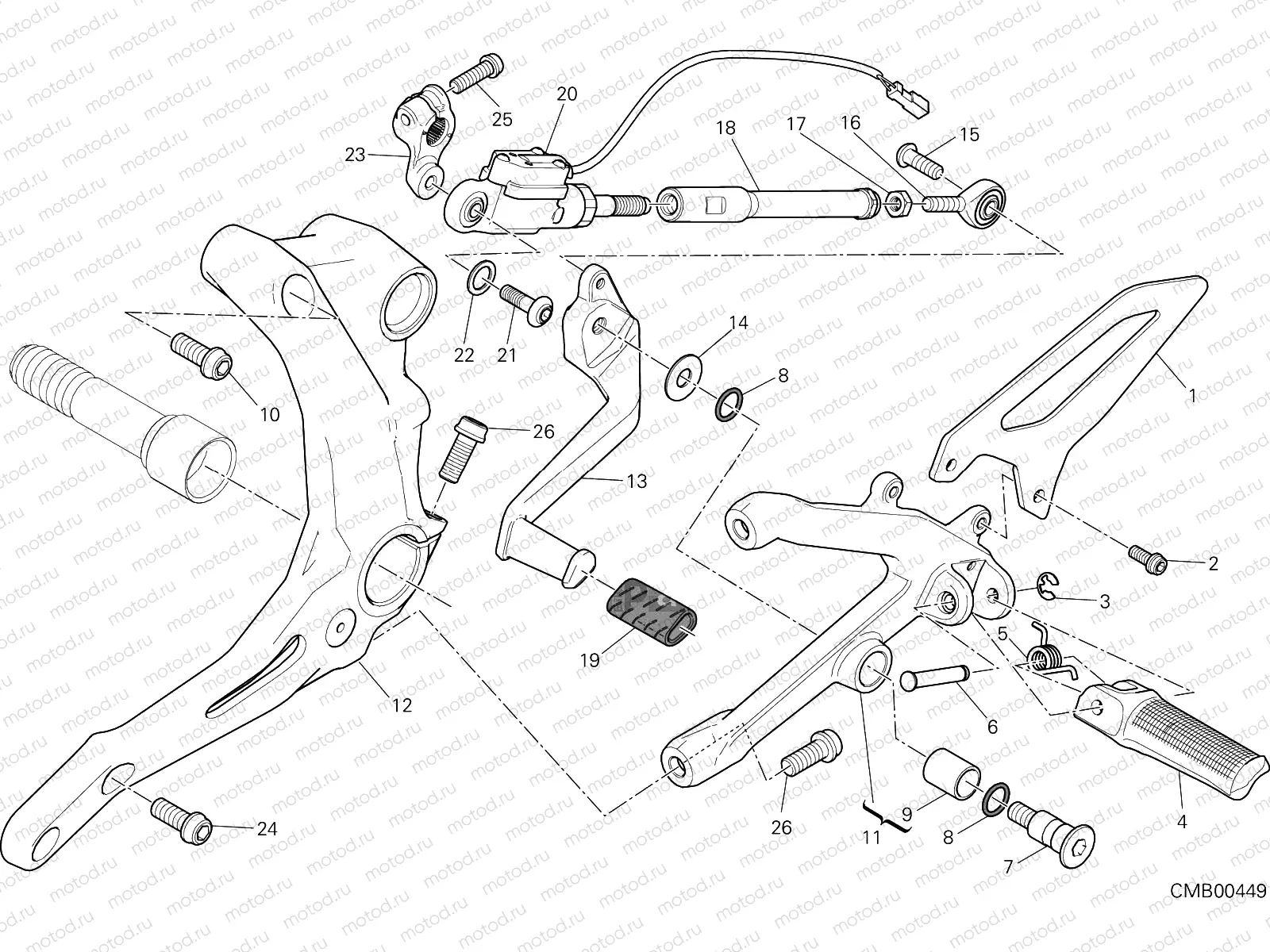 FOOTRESTS, LEFT [MOD:1299;XST:AUS,EUR,FRA,JAP,TWN]