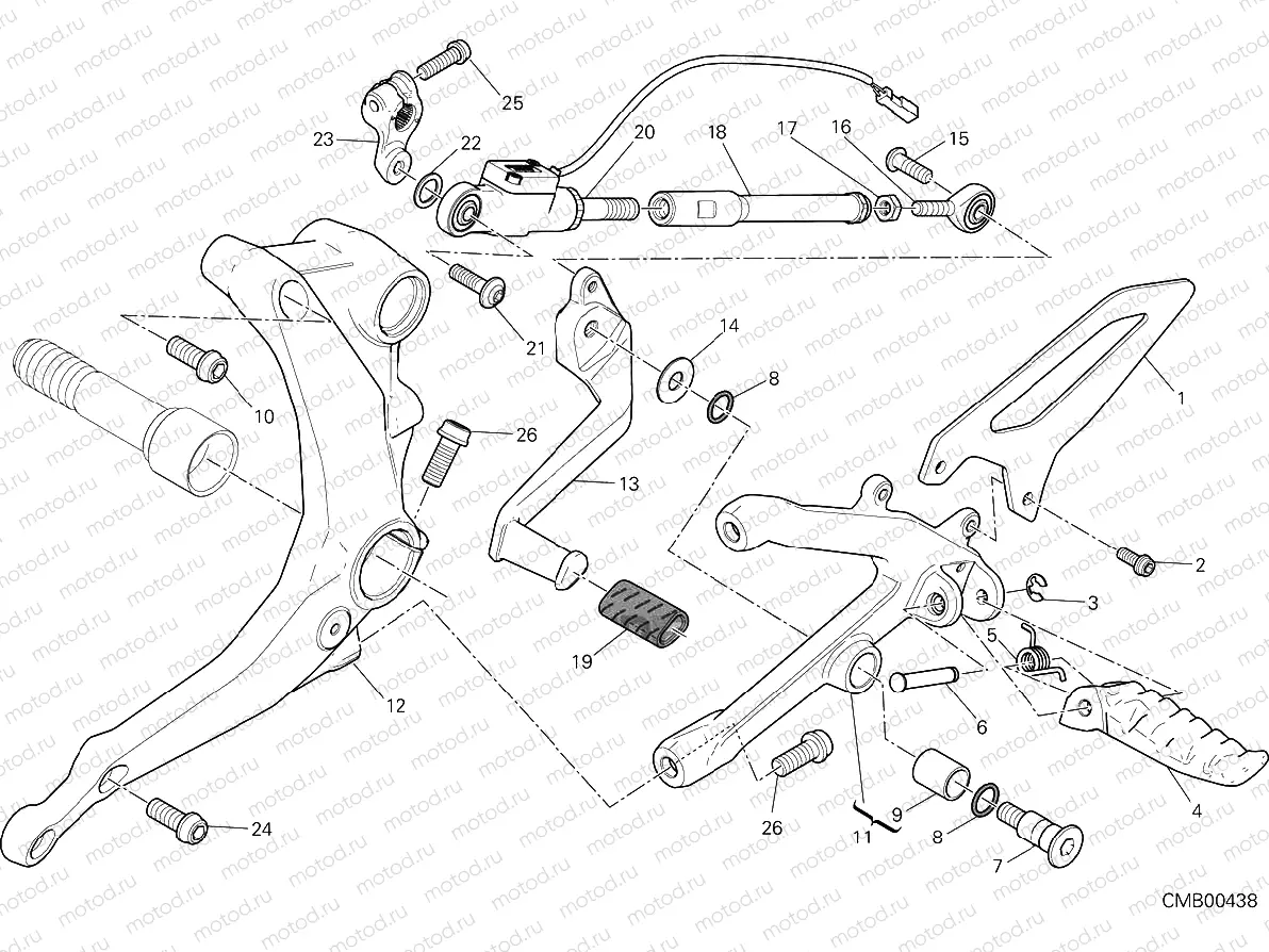 FOOTRESTS, LEFT [MOD:899 ABS,899 AWS]