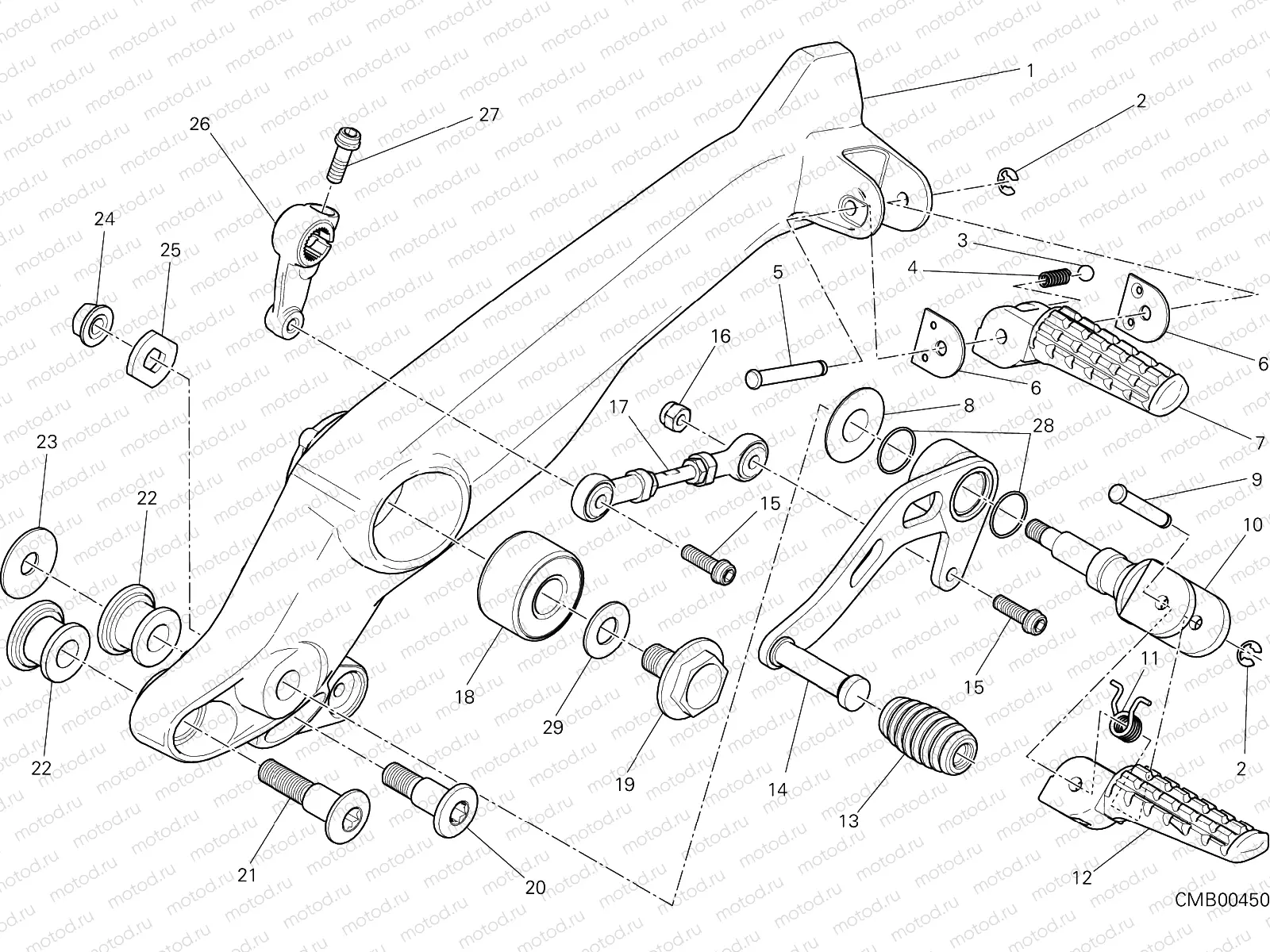 FOOTRESTS, LEFT [MOD:M 797]