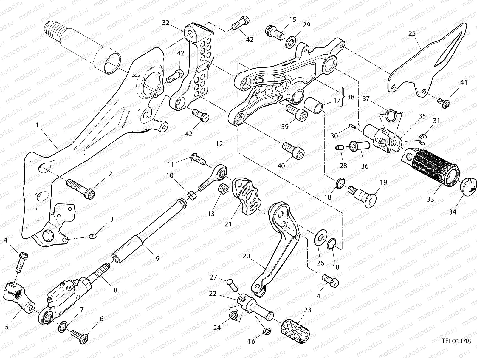 FOOTRESTS, LEFT [MOD:PANV4 SP,PANV4SPM]
