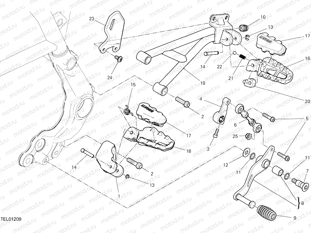 FOOTRESTS, LEFT [MOD:SCR11SPE]