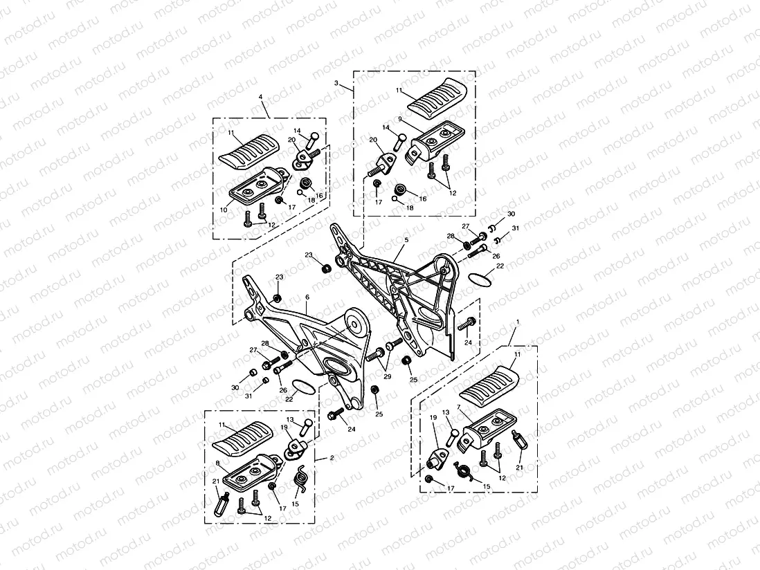 Footrests & Mountings » 55071