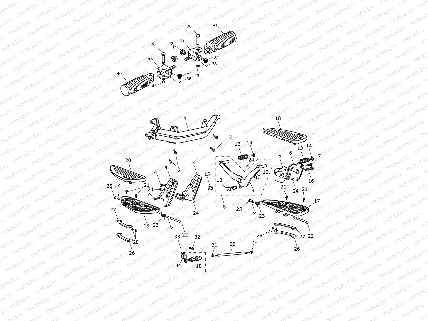 Footrests & Mountings 611135