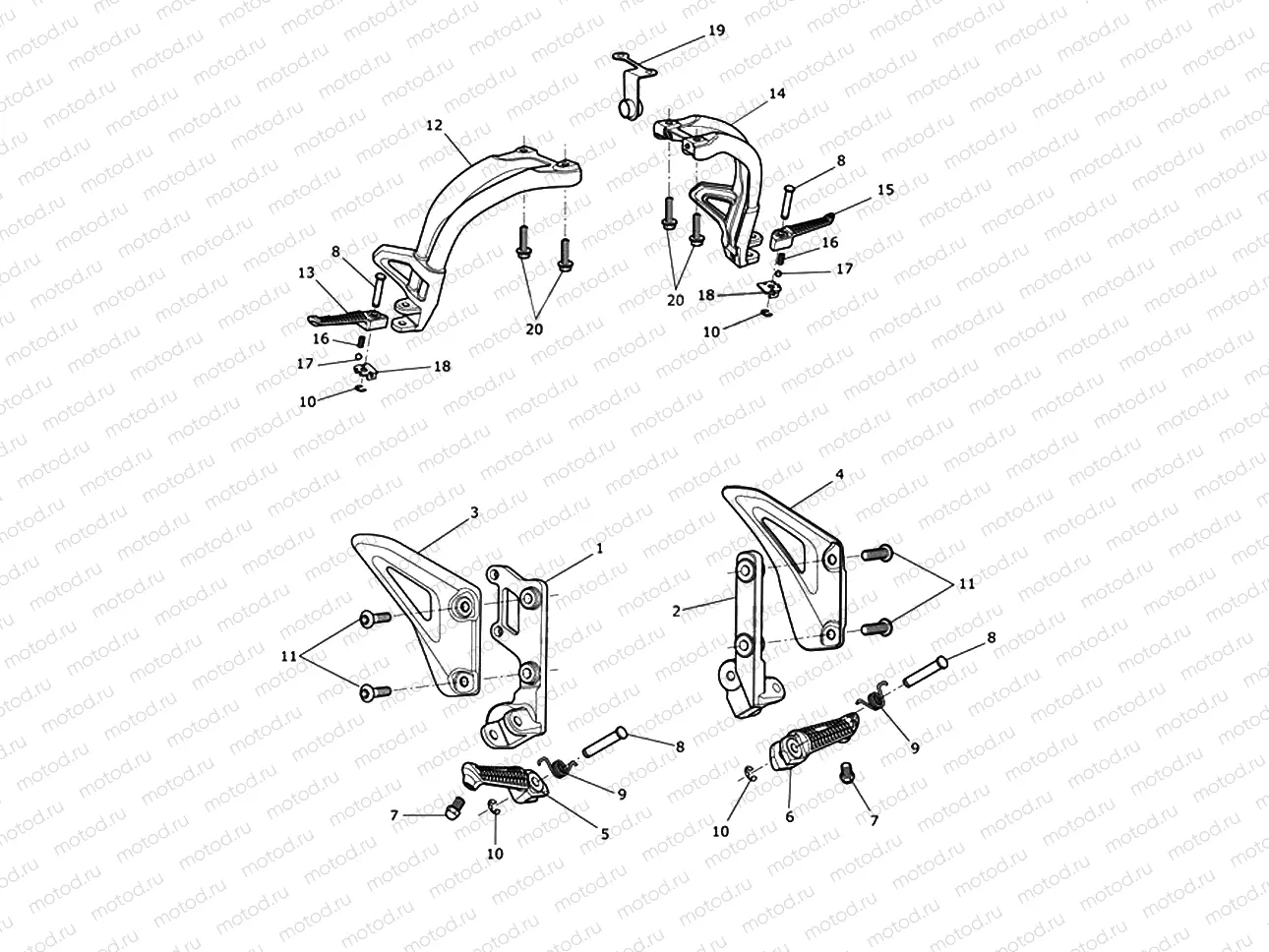 Footrests & Mountings