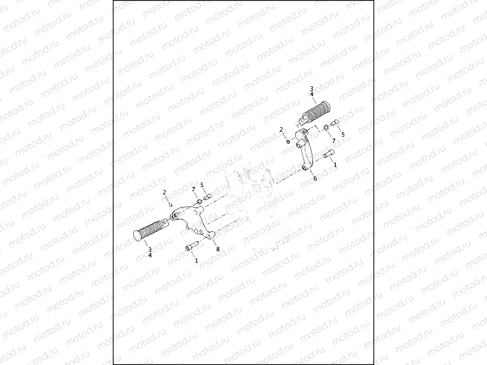 FOOTRESTS, PASSENGER