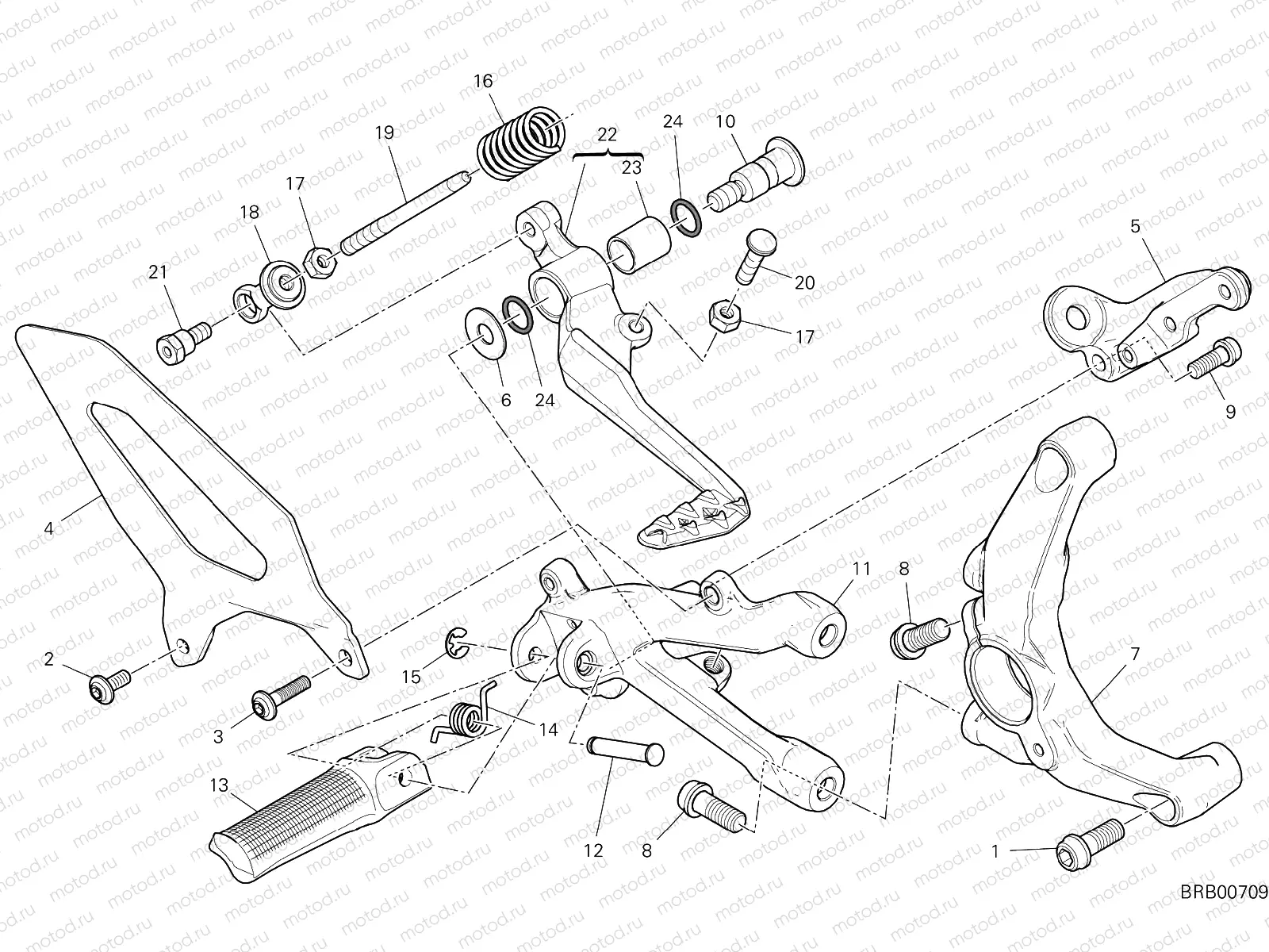 FOOTRESTS, RIGHT