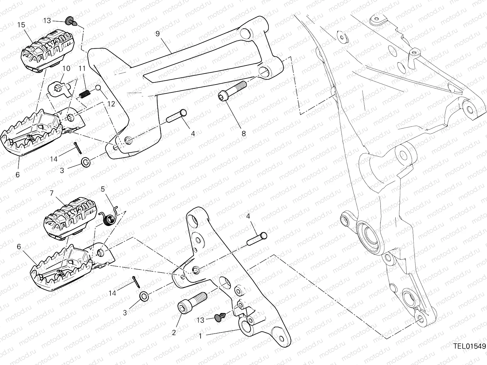 FOOTRESTS, RIGHT