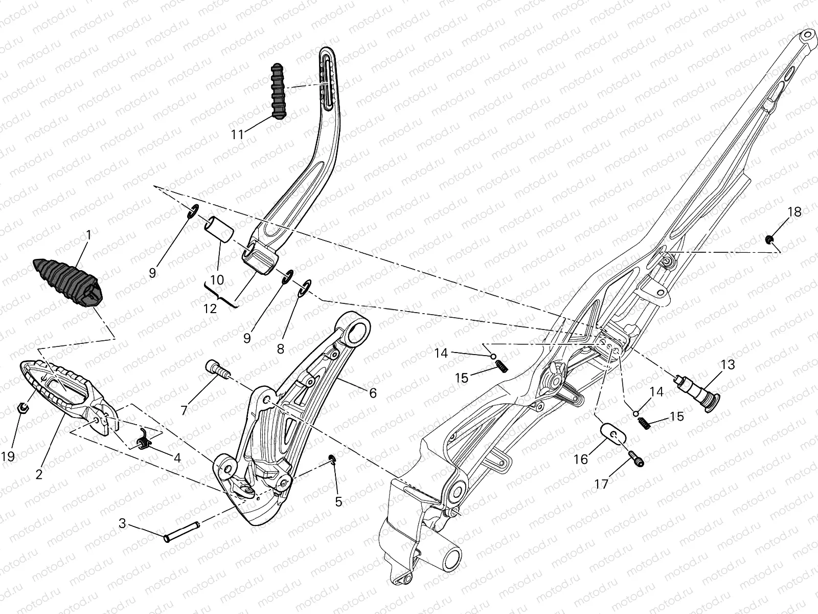 FOOTRESTS, RIGHT [MOD:DVLC]