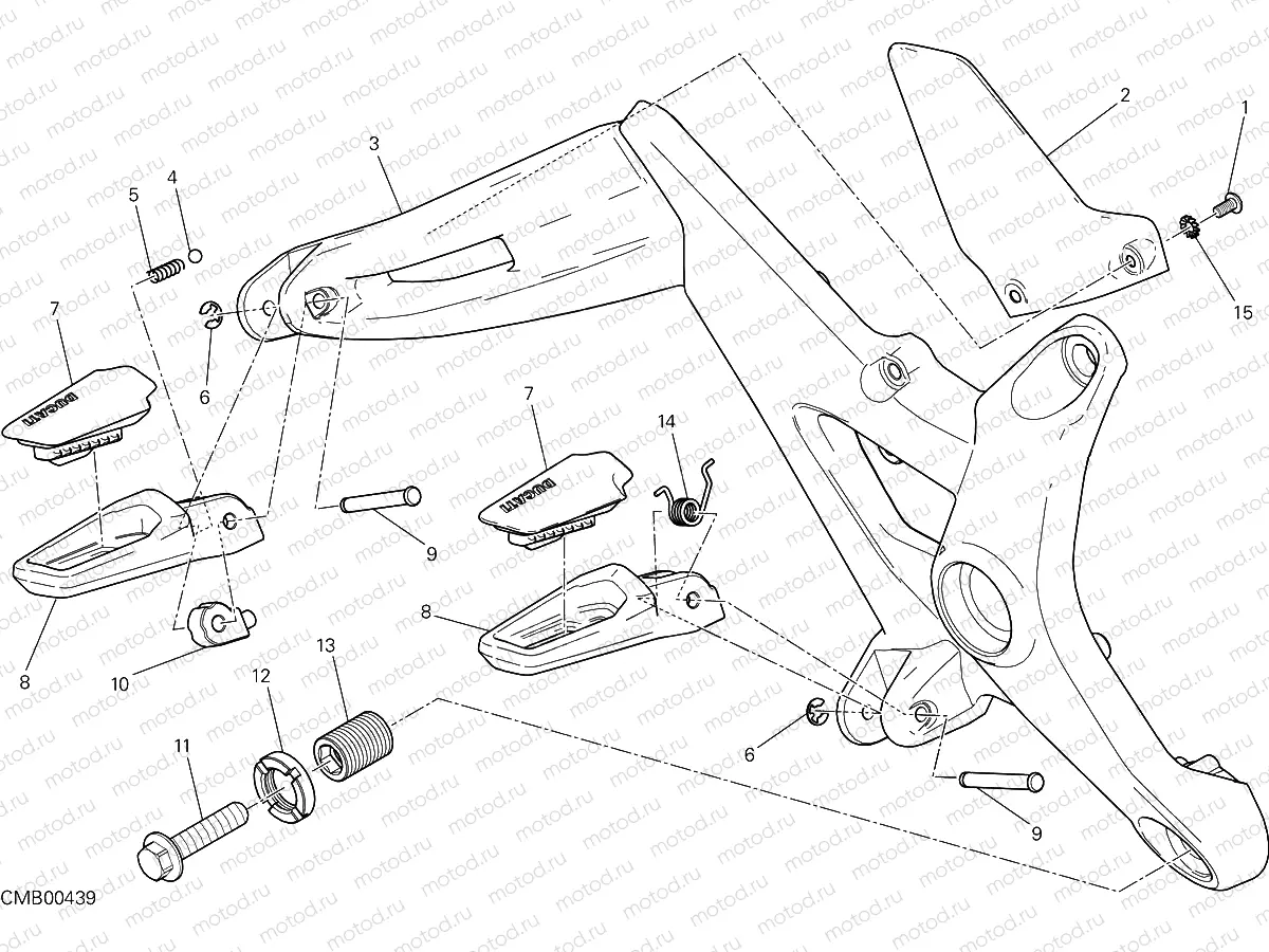 FOOTRESTS, RIGHT [MOD:M 1200S]