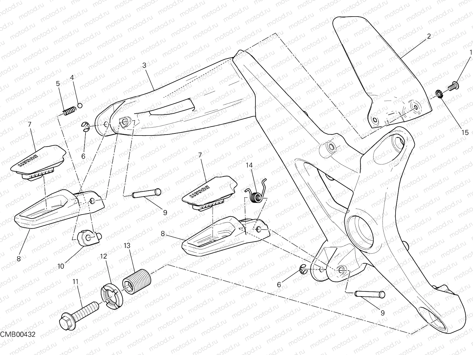 FOOTRESTS, RIGHT [MOD:M821 STR]