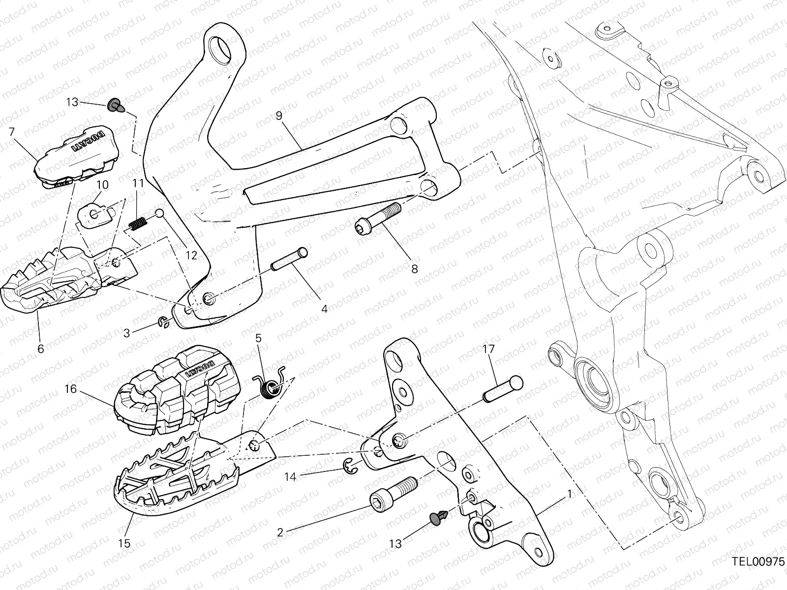 FOOTRESTS, RIGHT [MOD:MS1200EP]