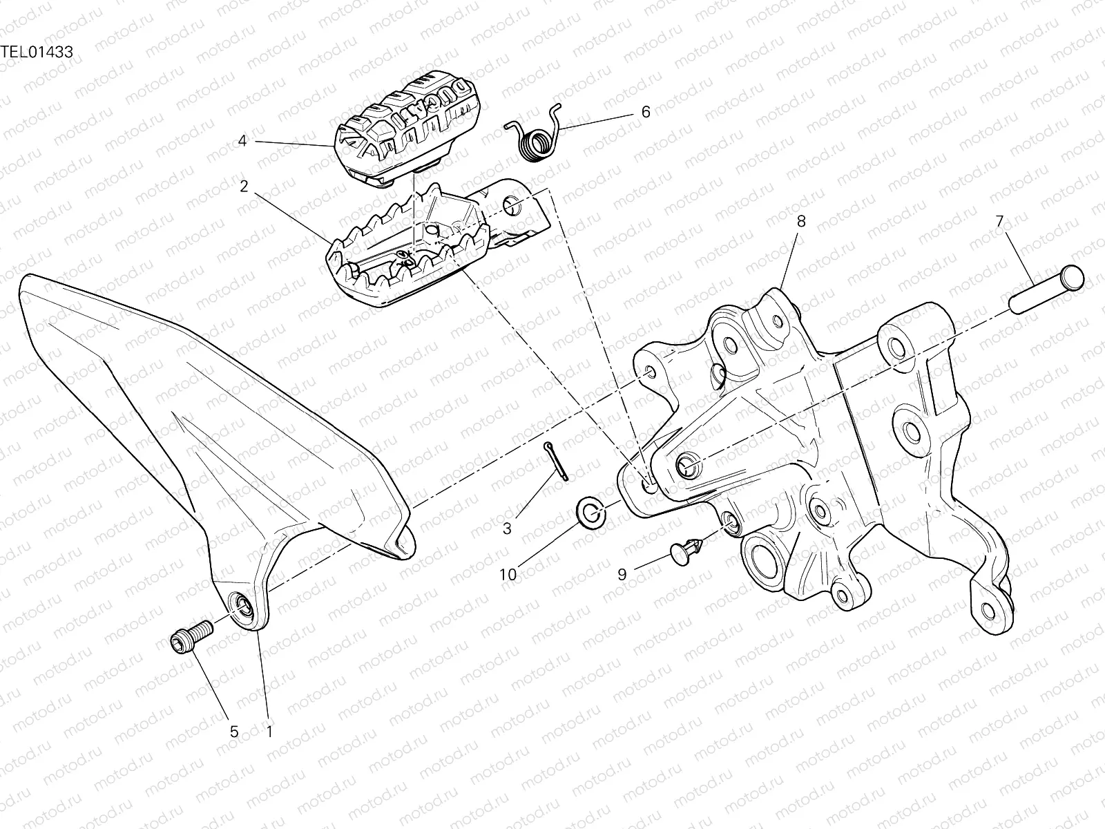 FOOTRESTS, RIGHT [MOD:MSV4]