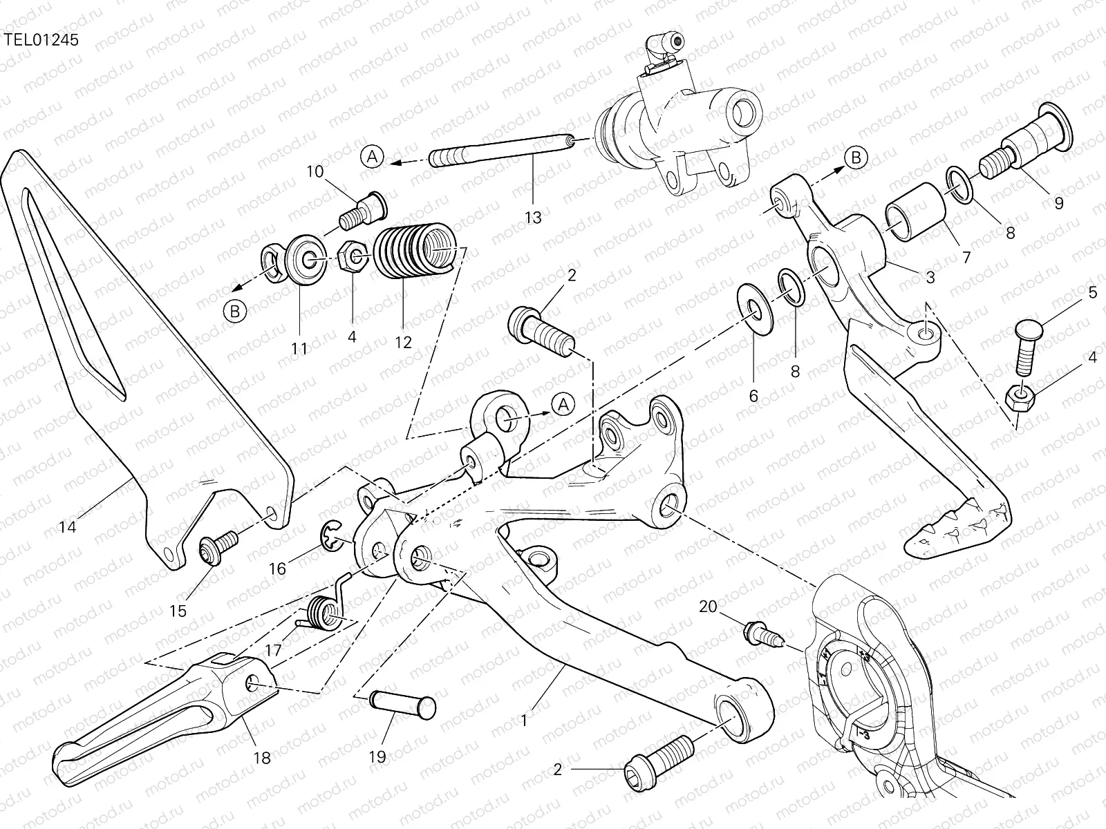 FOOTRESTS, RIGHT [MOD:PANV4 R]