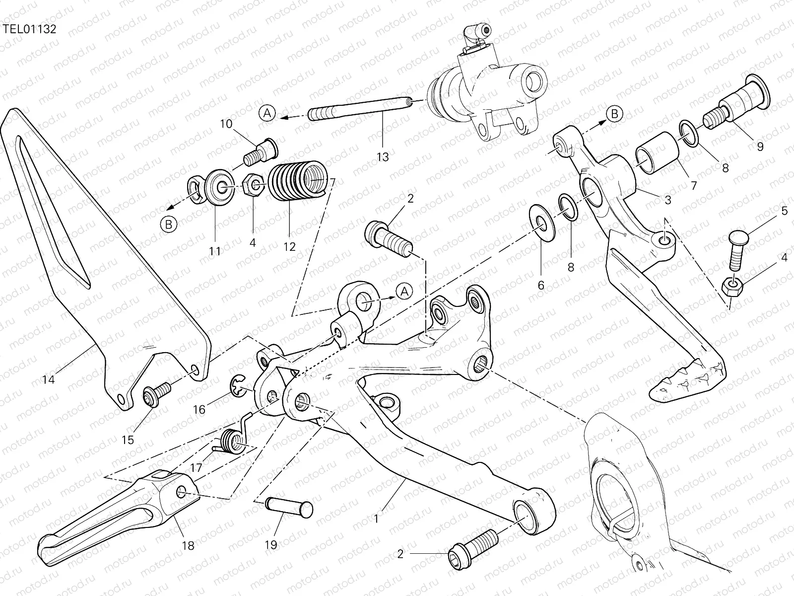 FOOTRESTS, RIGHT [MOD:PANV4 S]